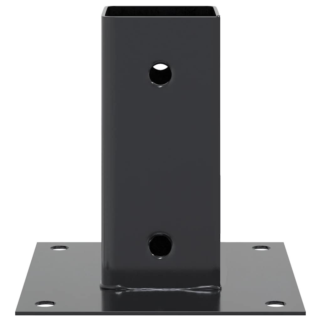 Pfostenträger Quadratisch 4Stk. Silber 46x46mm Verzinkter Stahl