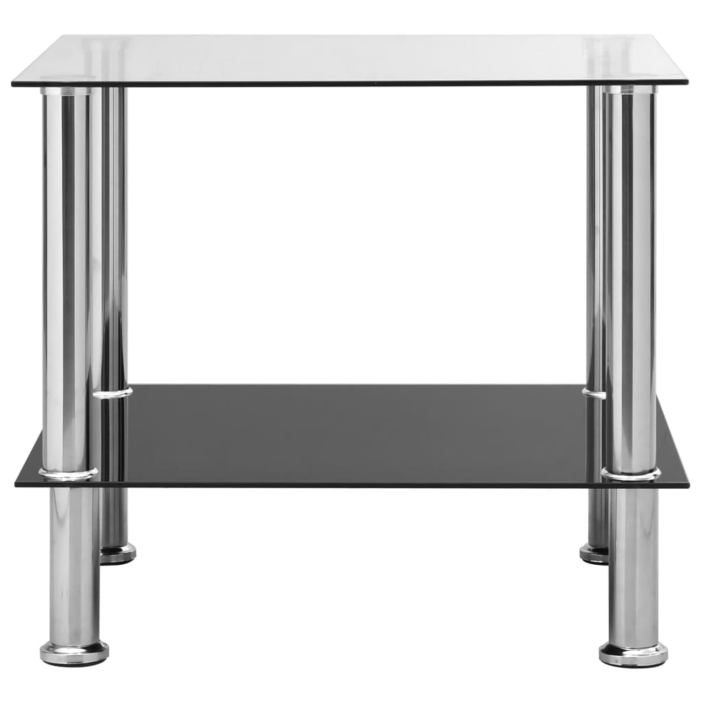 Beistelltisch Schwarz 45x50x45 cm Hartglas