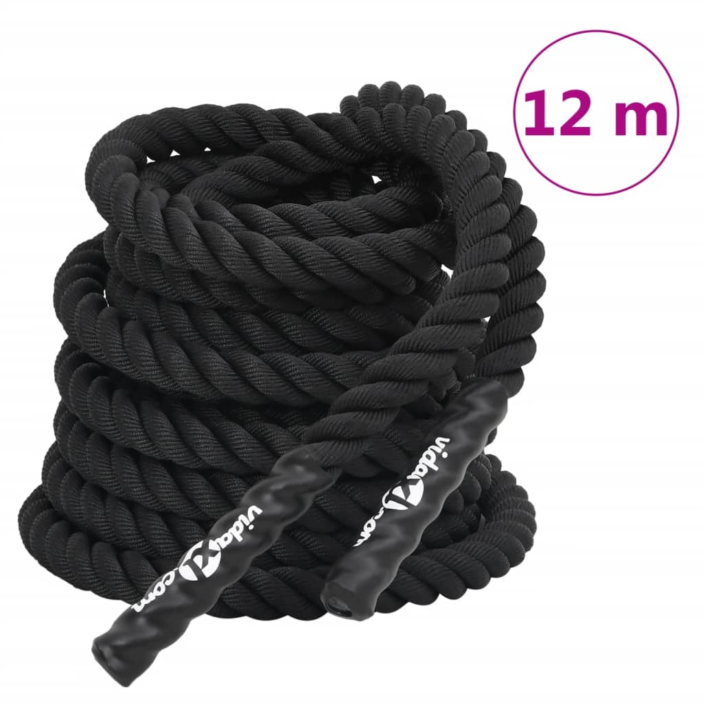 Battle Rope Schwarz 6 m 4,5 kg Polyester