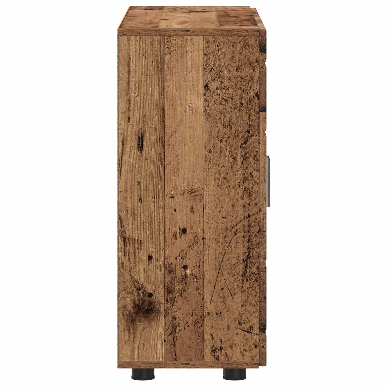 Highboard mit Regal FLORIN Weiß 60 x 35 x 182 cm Holzwerkstoff