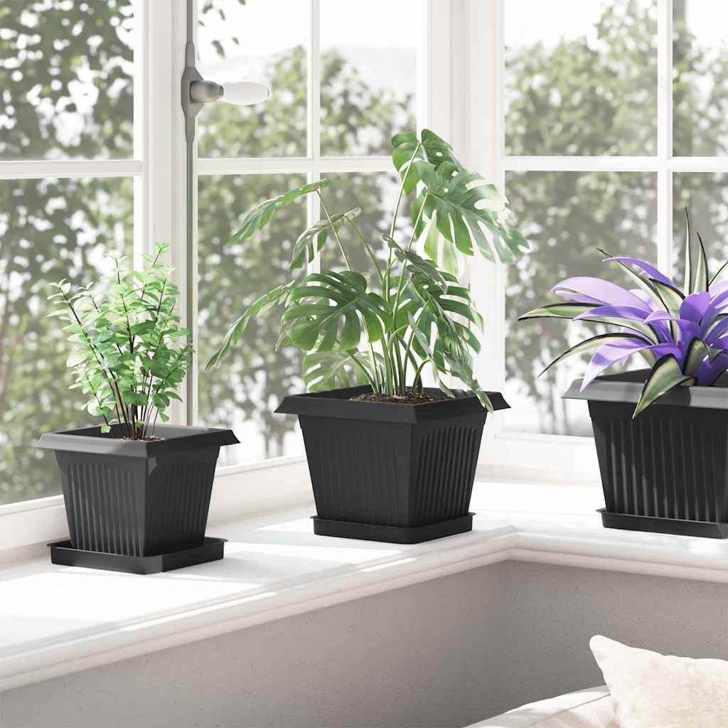 Blumentöpfe 6 pcs Ziegelrot 20 x 20 x 16 cm Kunststoff