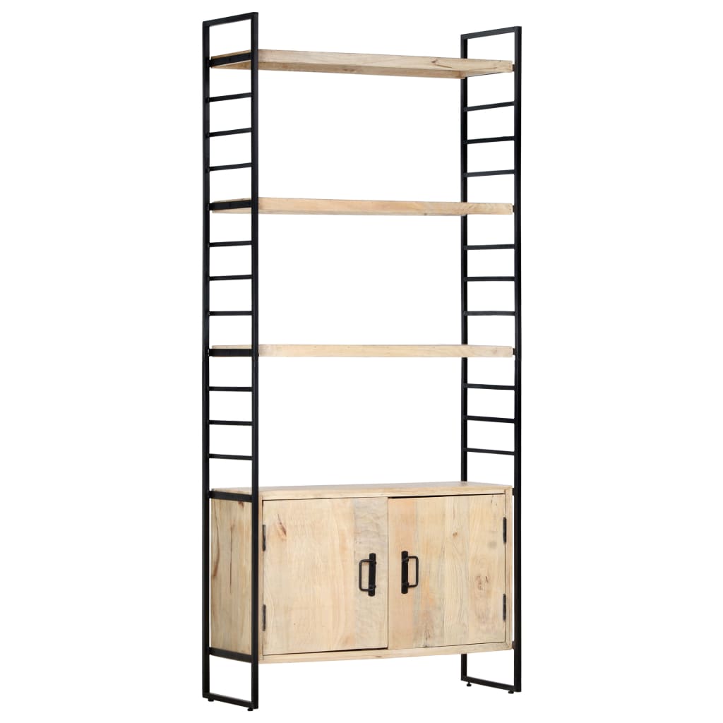 Bücherregal 4 Ebenen 80x30x180 cm Altholz Massiv