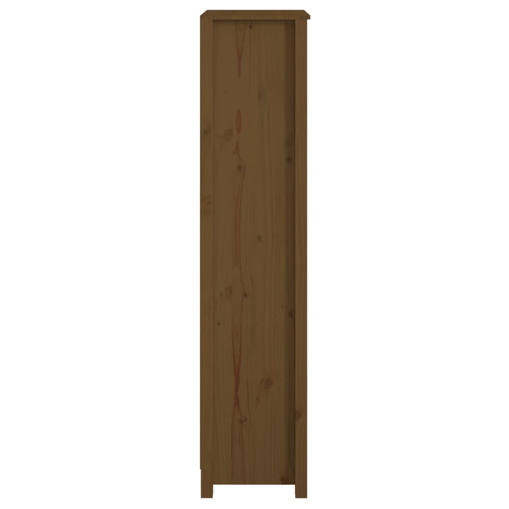 Bücherregal Grau 80x35x68 cm Massivholz Kiefer