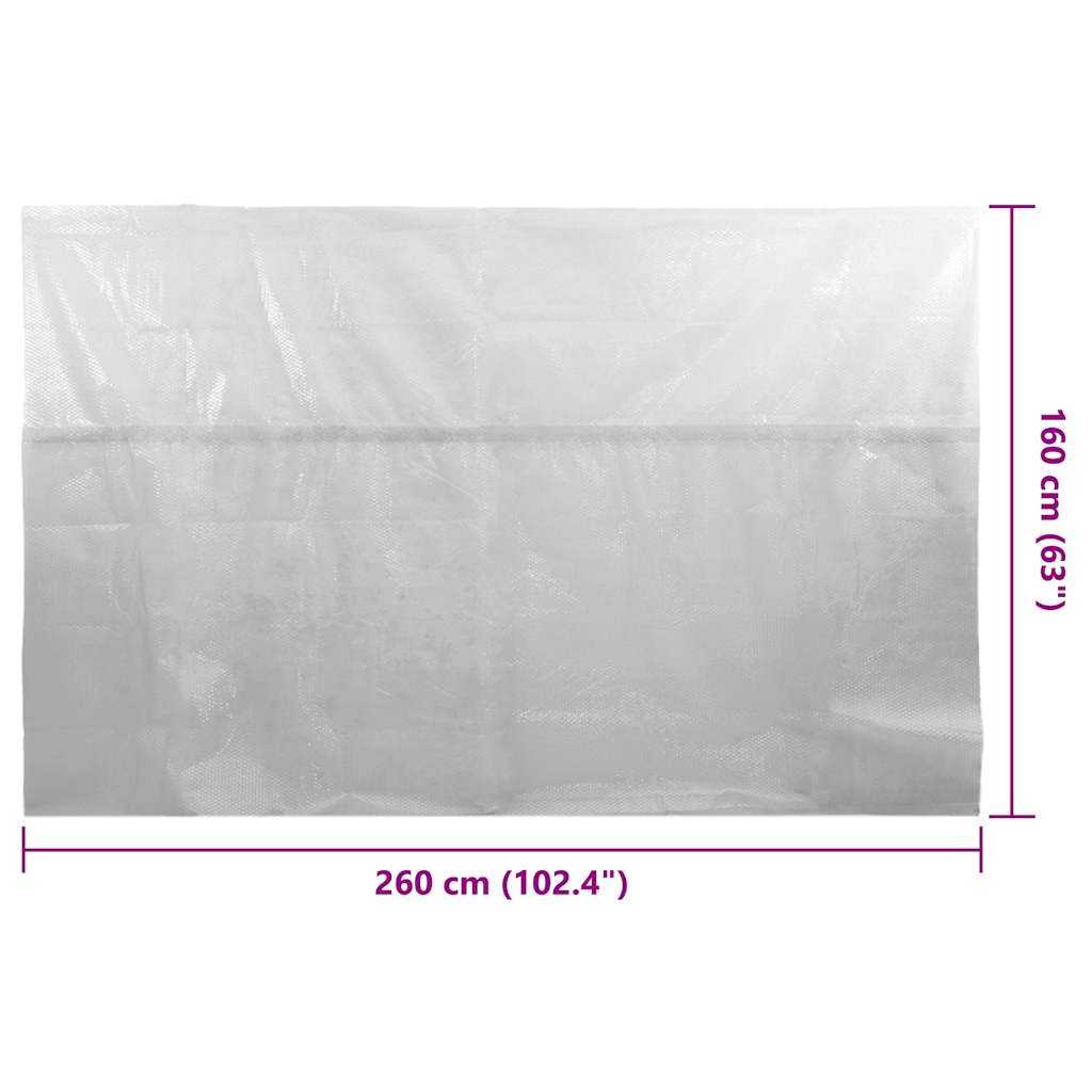 Solar Poolabdeckung 1000 x 500 cm 110 μm Quadratisch PE Schwarz