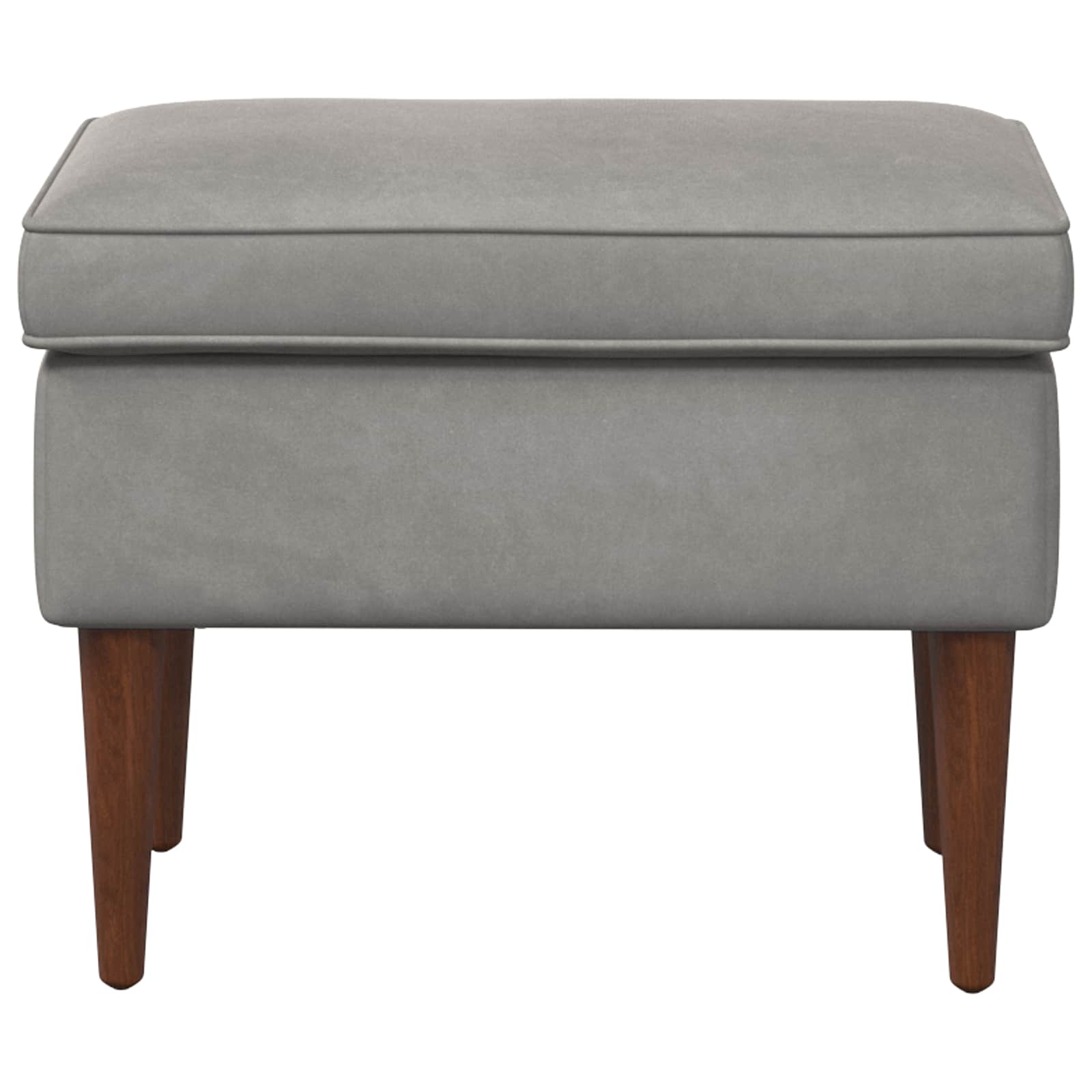 Hocker Hellgrau 55 x 35 x 41 cm Samt