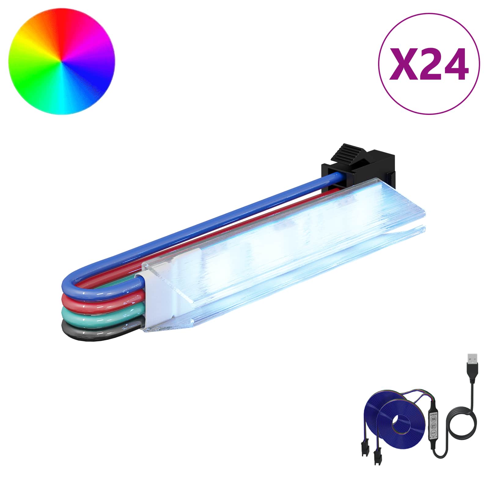 LED Streifen 2 pcs Schwarz und Weiß 1745 mm