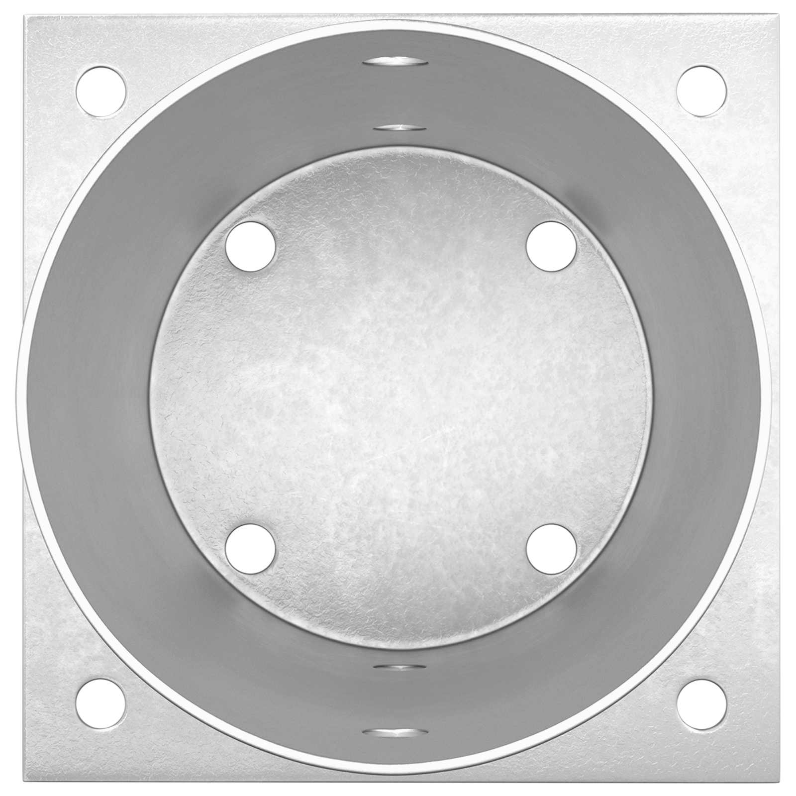 runder Bodenanker 4 pcs Silber 15 x 15 x 15 cm Metall