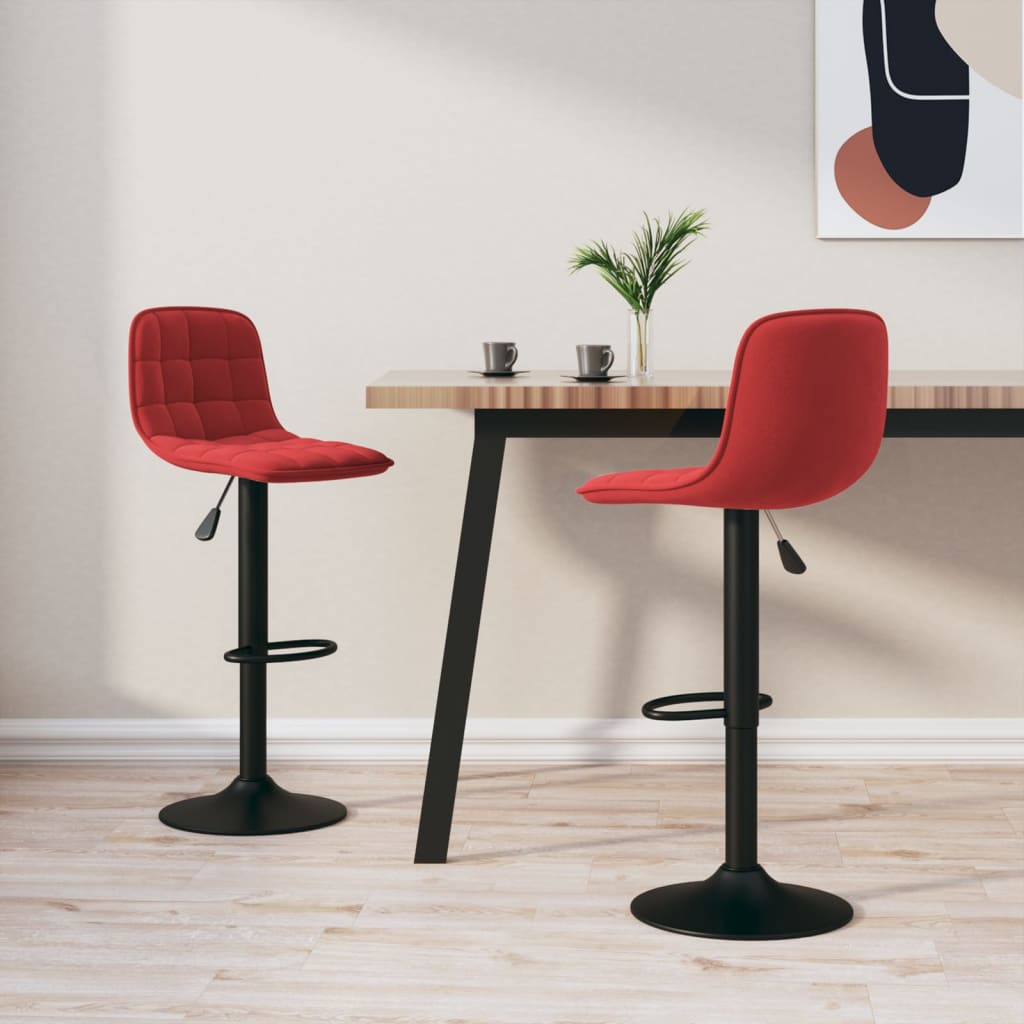 Barhocker 2 Stk. Hellgrün Samt
