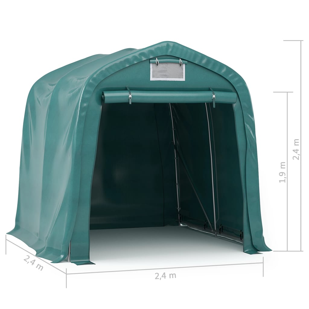 Garagenzelt PVC 2,4x3,6 m Grün