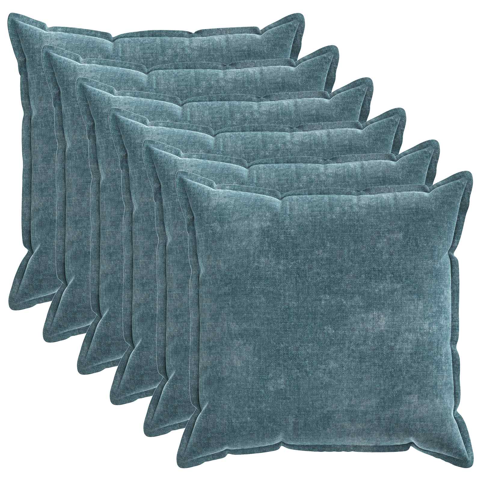 Kissenbezug 2 Stk. HOUTEN Dunkelgrau 30 x 30 cm Chenille-Stoff