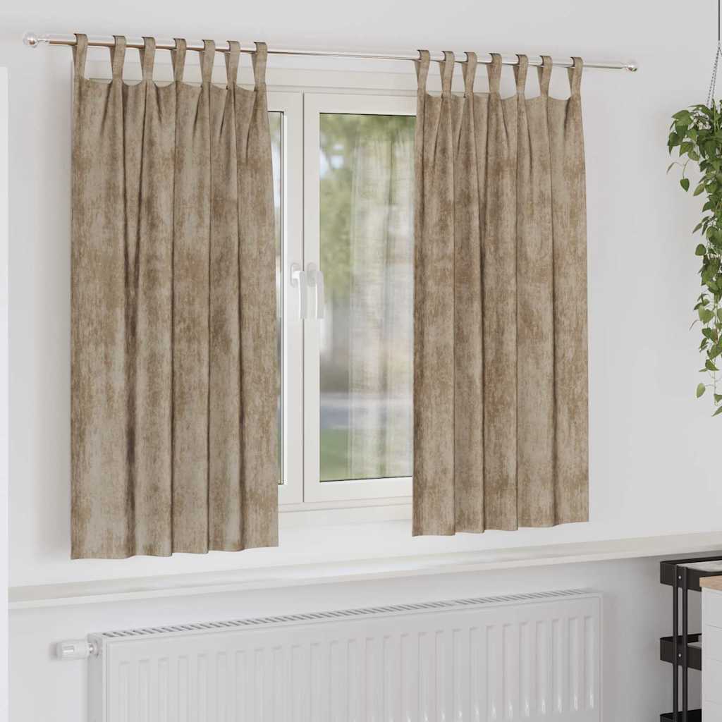 Samtvorhänge mit Vorhängen 2 pcs Weinrot 140 x 140 cm Samt