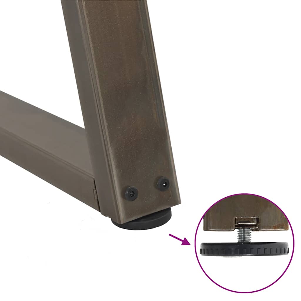 Couchtischbeine V-Form 2 Stück Schwarz 30x(30-31,3) cm Stahl