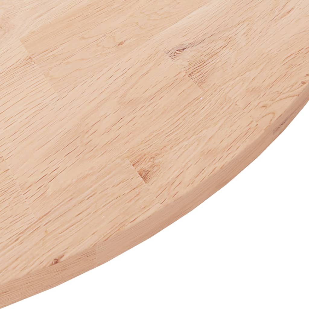 Runde Tischplatte Ø30x1,5 cm Unbehandeltes Massivholz Eiche
