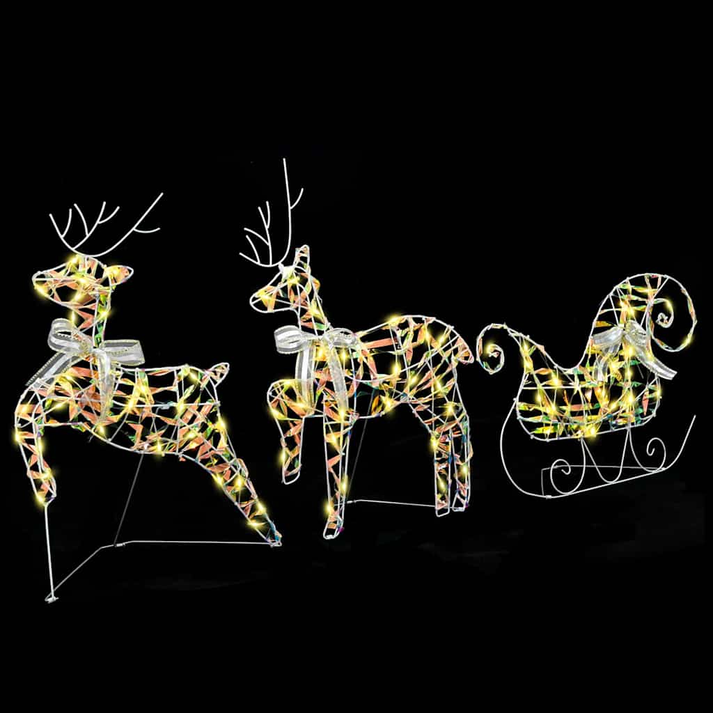 LED Rentiere 5 pcs Gold Stoff