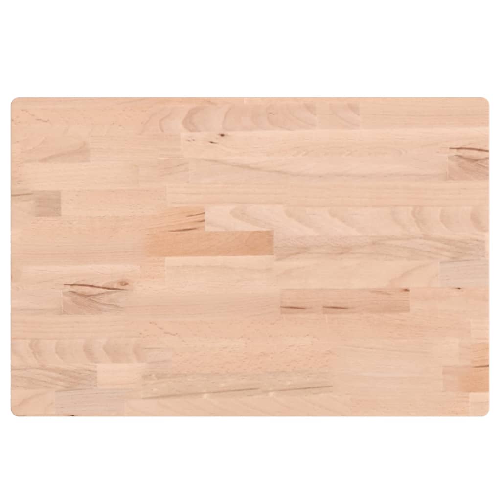 Tischplatte 80x40x1,5 cm Rechteckig Massivholz Buche