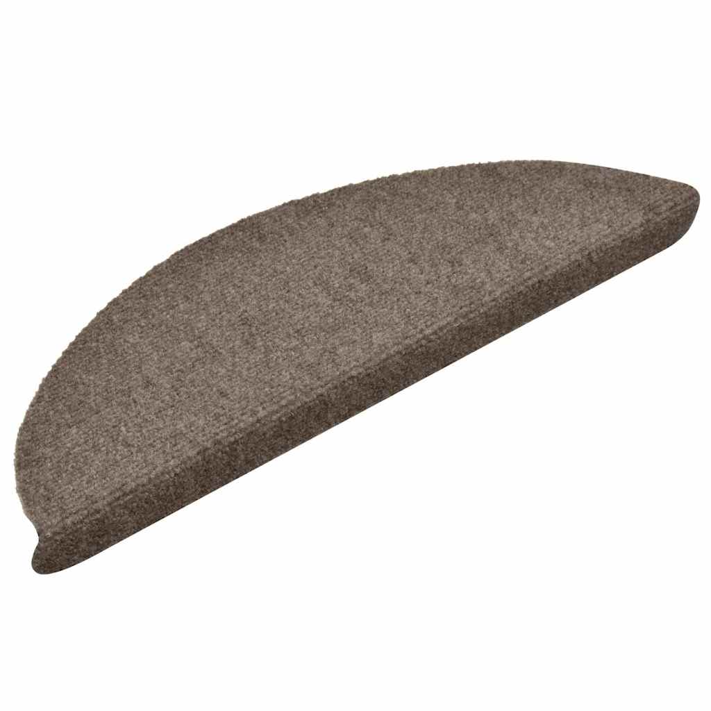 Stufenmatten Selbstklebend 15 Stk. 56x17x3 cm Hellbraun Halbrund
