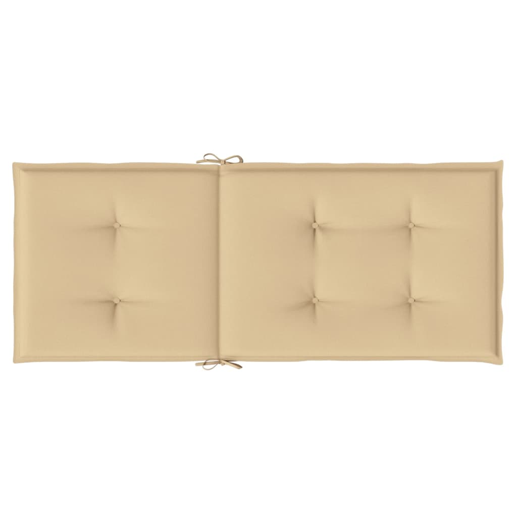 Hochlehner-Auflagen 2 Stk. Melange Anthrazit 120x50x7cm Stoff