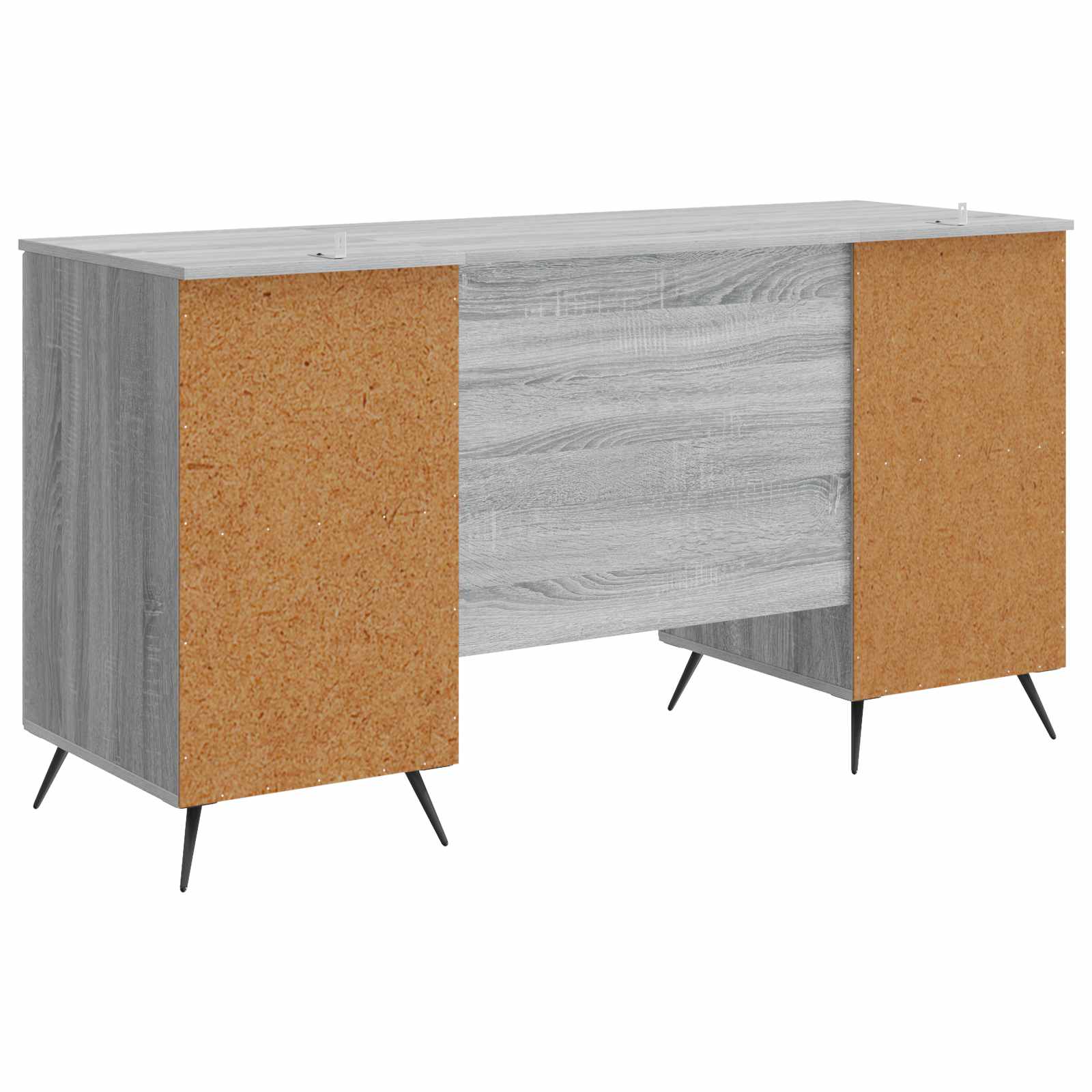 Schreibtisch mit Regal Schwarz 142,5 x 50 x 75 cm Holzwerkstoff