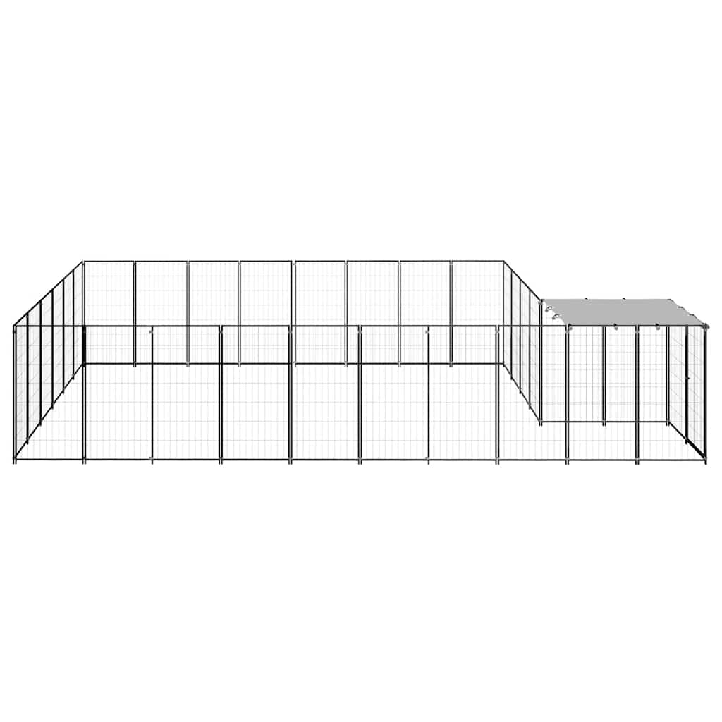 Hundezwinger Schwarz 4,84 m² Stahl