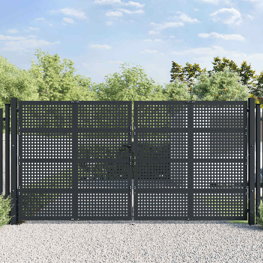 Gartentor Anthrazit 100x75 cm Stahl