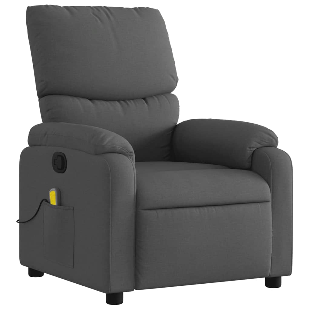 Massage-Relaxsessel, hellgrauer Stoff