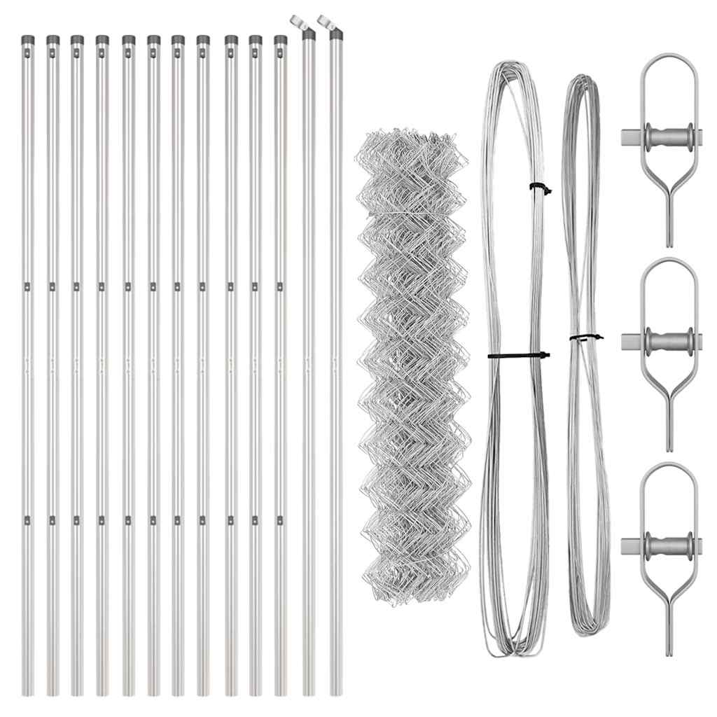 Outdoor Kettenglied-Zaun Erdfixierung 10 x 0,4 m Grün Netz
