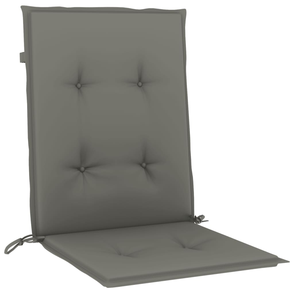 Niedriglehner-Auflagen 2 Stk Melange Anthrazit 100x50x7cm Stoff