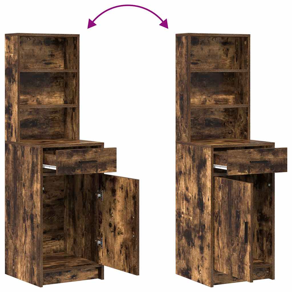 Schminktischset mit LED mit Schubladen 3 pcs Weiß Holzwerkstoff