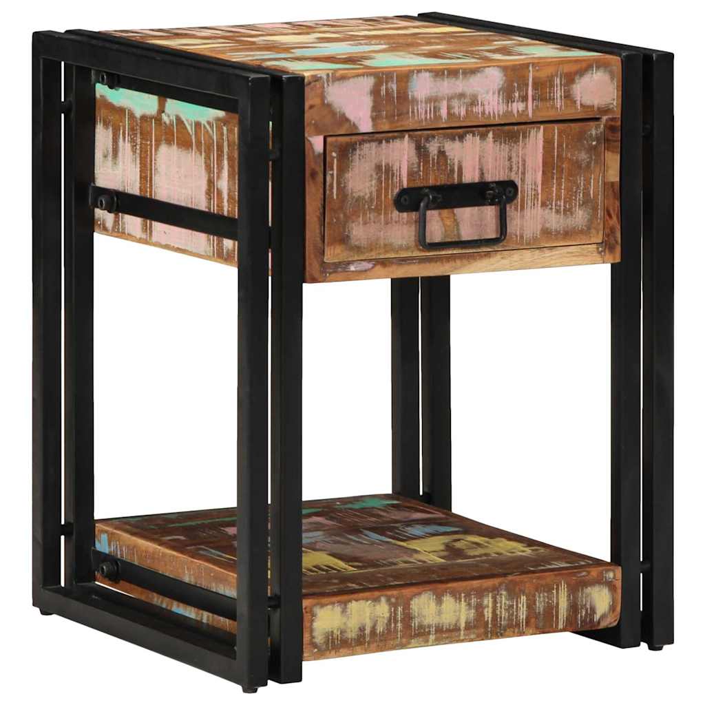 Nachttisch 40 x 35 x 50 cm Massives upgecyceltes Holz