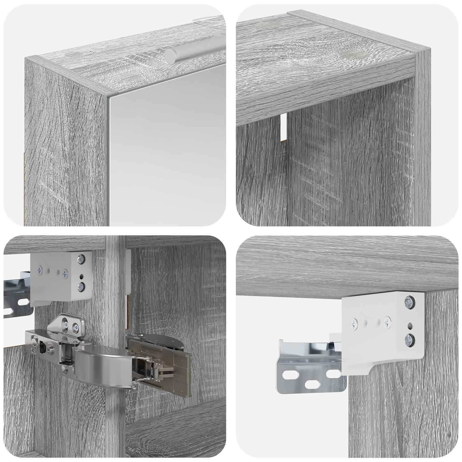 Badezimmerschrank-Set 3 pcs 80 x 10,5 x 50 cm Holzwerkstoff