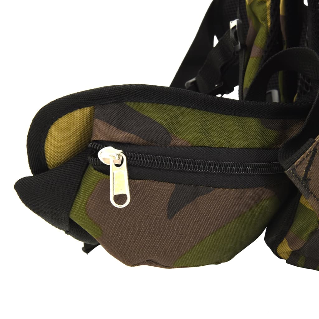 Wanderrucksack Schwarz 60 L Oxford-Gewebe