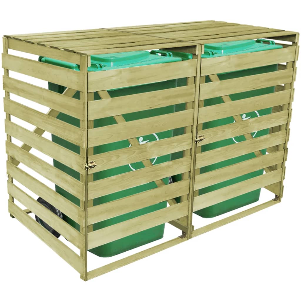 Mülltonnenbox für 1 Tonne 240 L Imprägniertes Holz