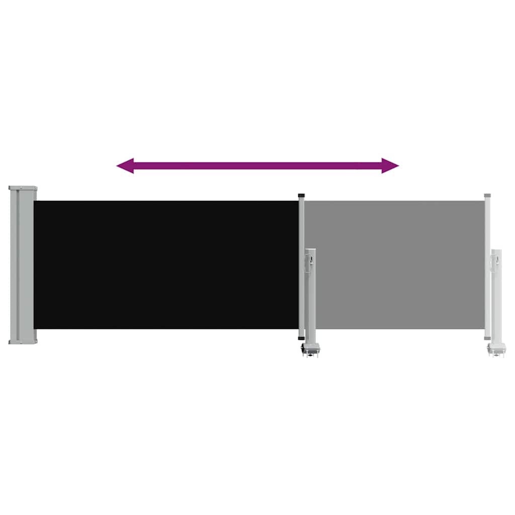Seitenmarkise 60 x 300 cm 100% Polyester Eisen Stahl