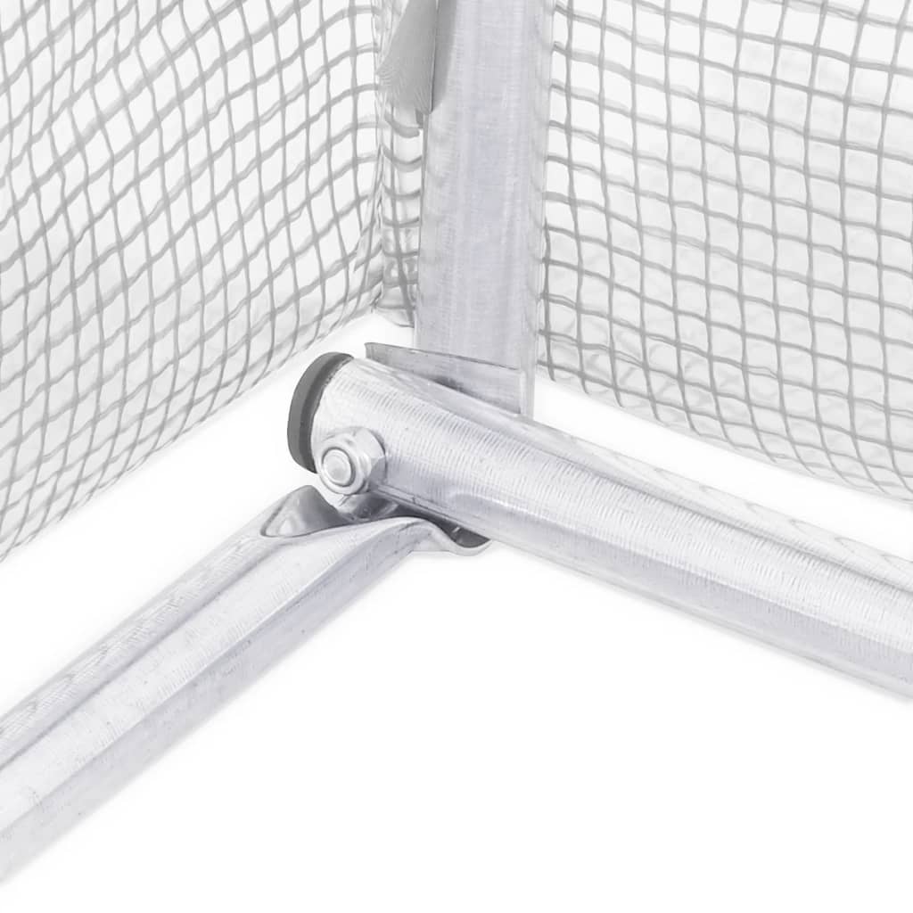 Gewächshaus mit Stahlrahmen Weiß 40 m² 8x5x2,3 m
