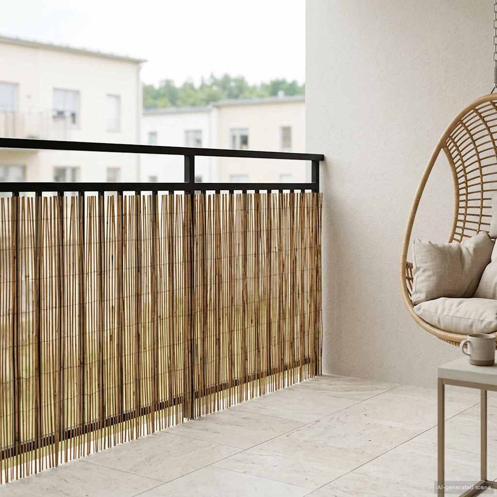 Gartenzaun Karbonisiert 500 x 100 cm Schilf