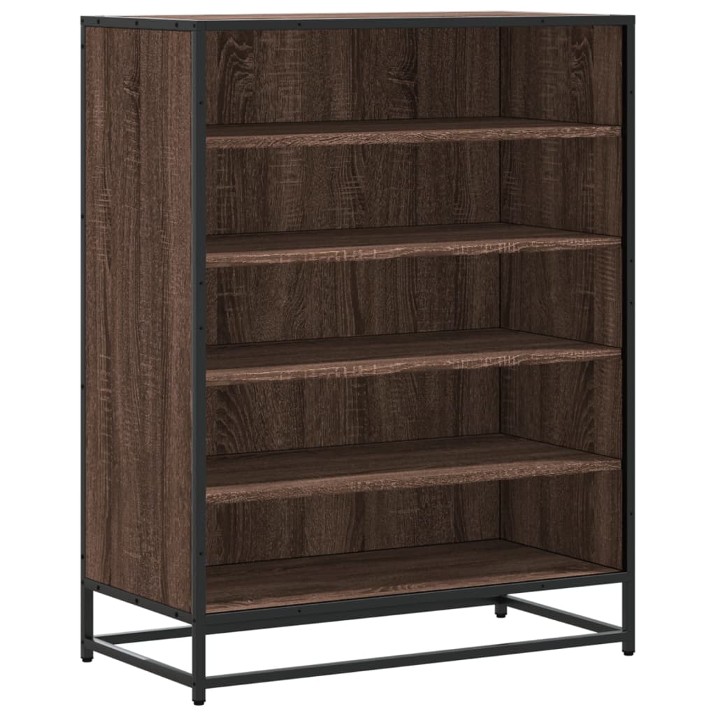 Schuhschrank Schwarz 75x38x97,5 cm Holzwerkstoff Metall