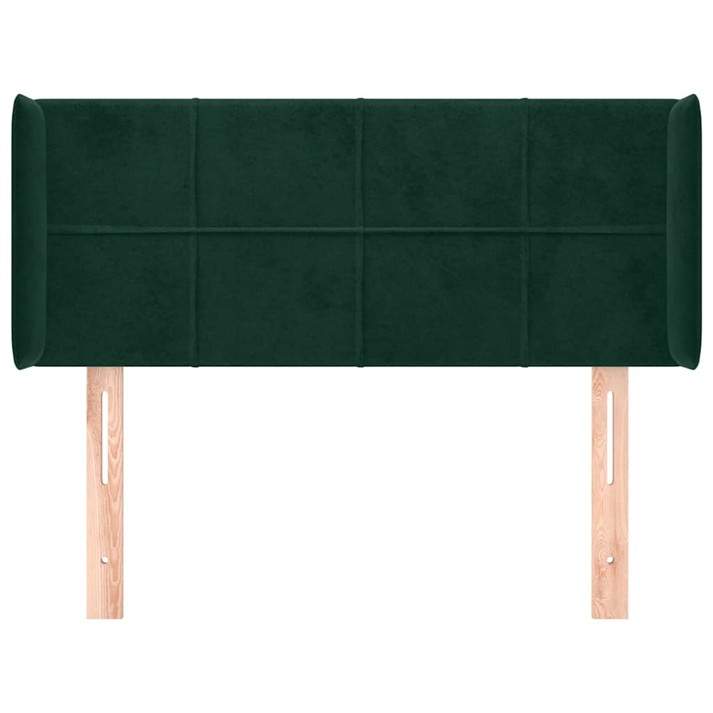 Kopfteil mit Ohren Dunkelblau 93x16x78/88 cm Samt