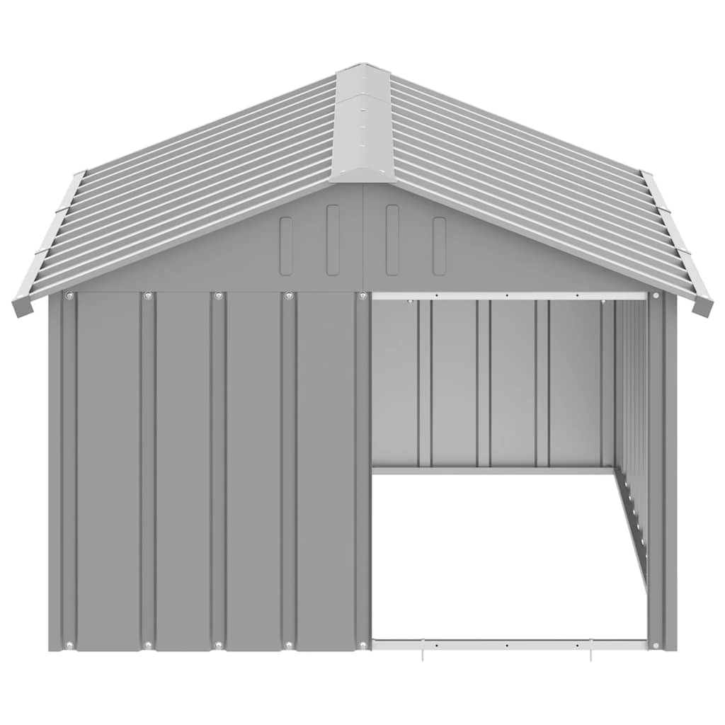 Hundehütte Anthrazit 116,5x103x81,5 cm Verzinkter Stahl