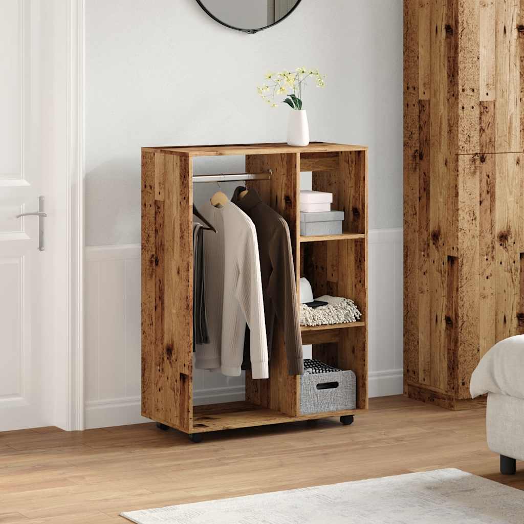 Kleiderschrank Weiß 80x40x110 cm Holzwerkstoff