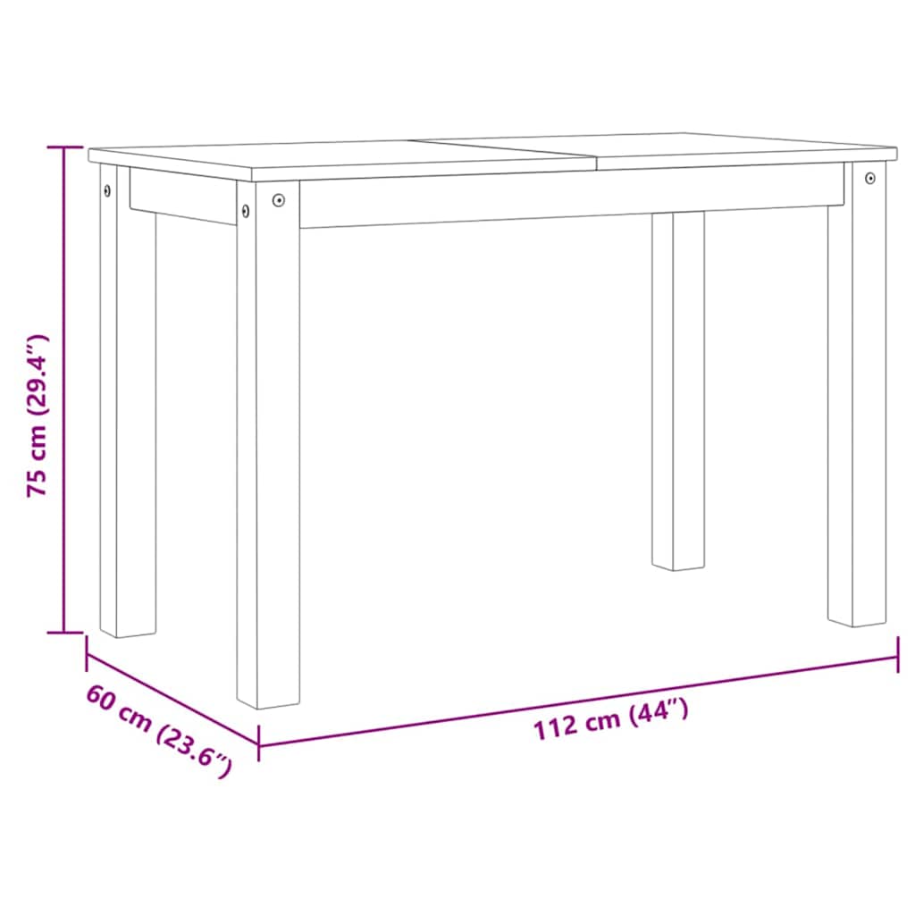 Esstisch PANAMA 112x60x75 cm Massivholz Kiefer