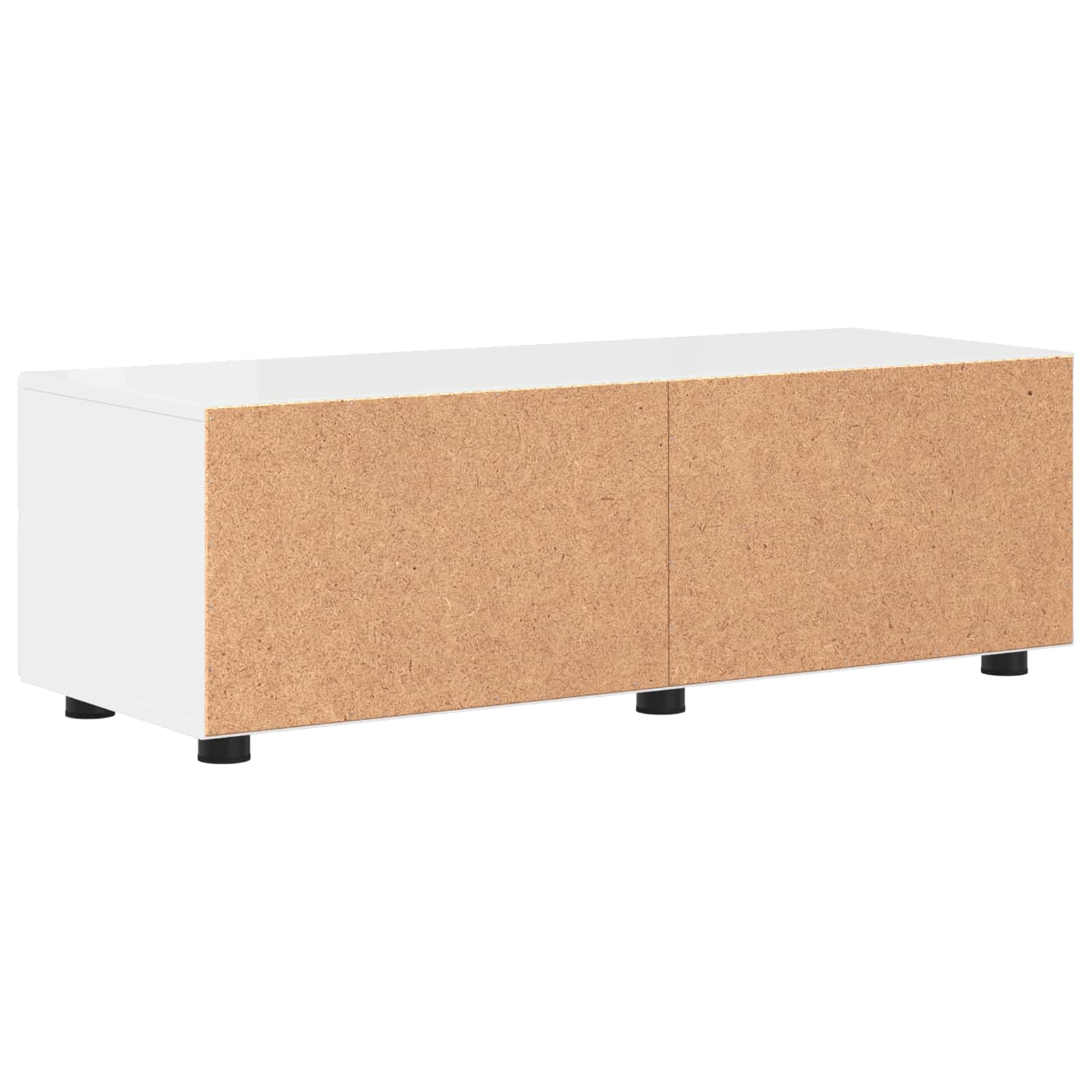Highboard mit Regal FLORIN Weiß 60 x 35 x 182 cm Holzwerkstoff