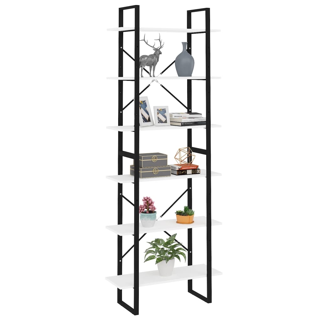 Bücherregal Weiß 80x30x105 cm Holzwerkstoff