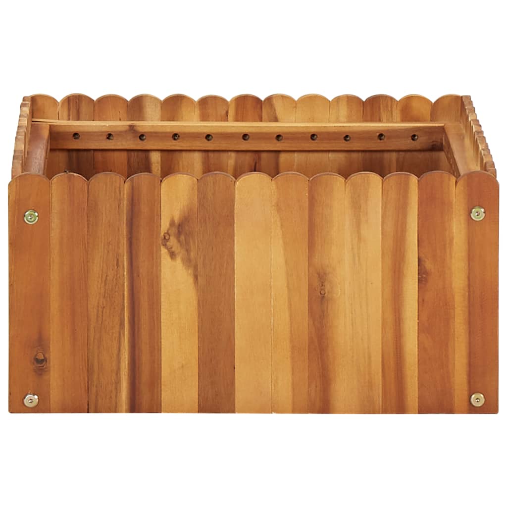 Garten-Hochbeet 50 x 30 x 25 cm Massivholz Akazie