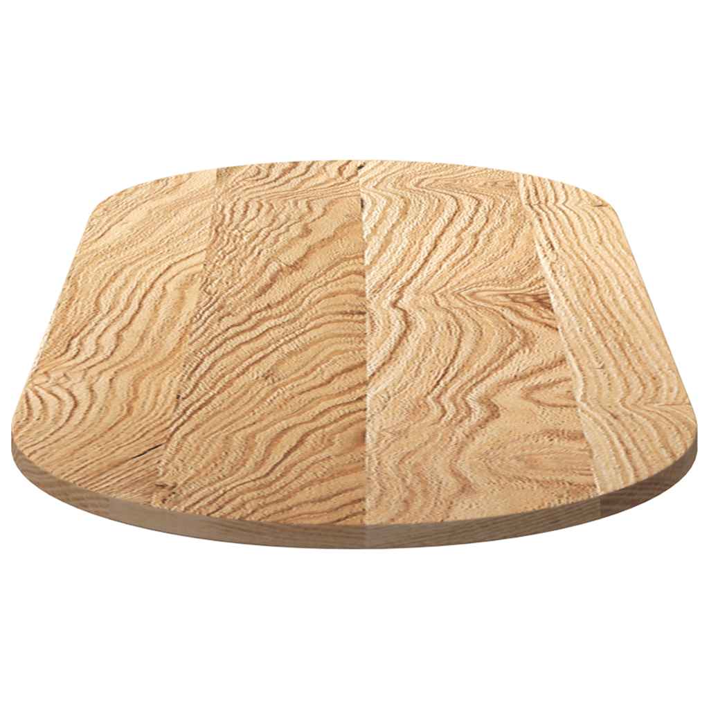 Tischplatte 80x40x2 cm Massivholz Eiche Oval