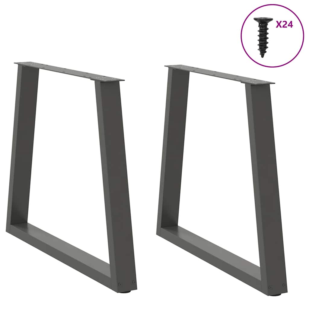 Couchtischbeine V-Form 2 Stück Schwarz 30x(30-31,3) cm Stahl