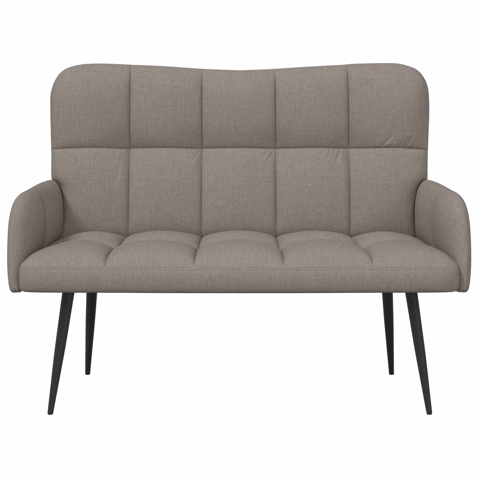 2-Sitzer Sofa Hellgrau 115 x 61 x 87 cm Stoff