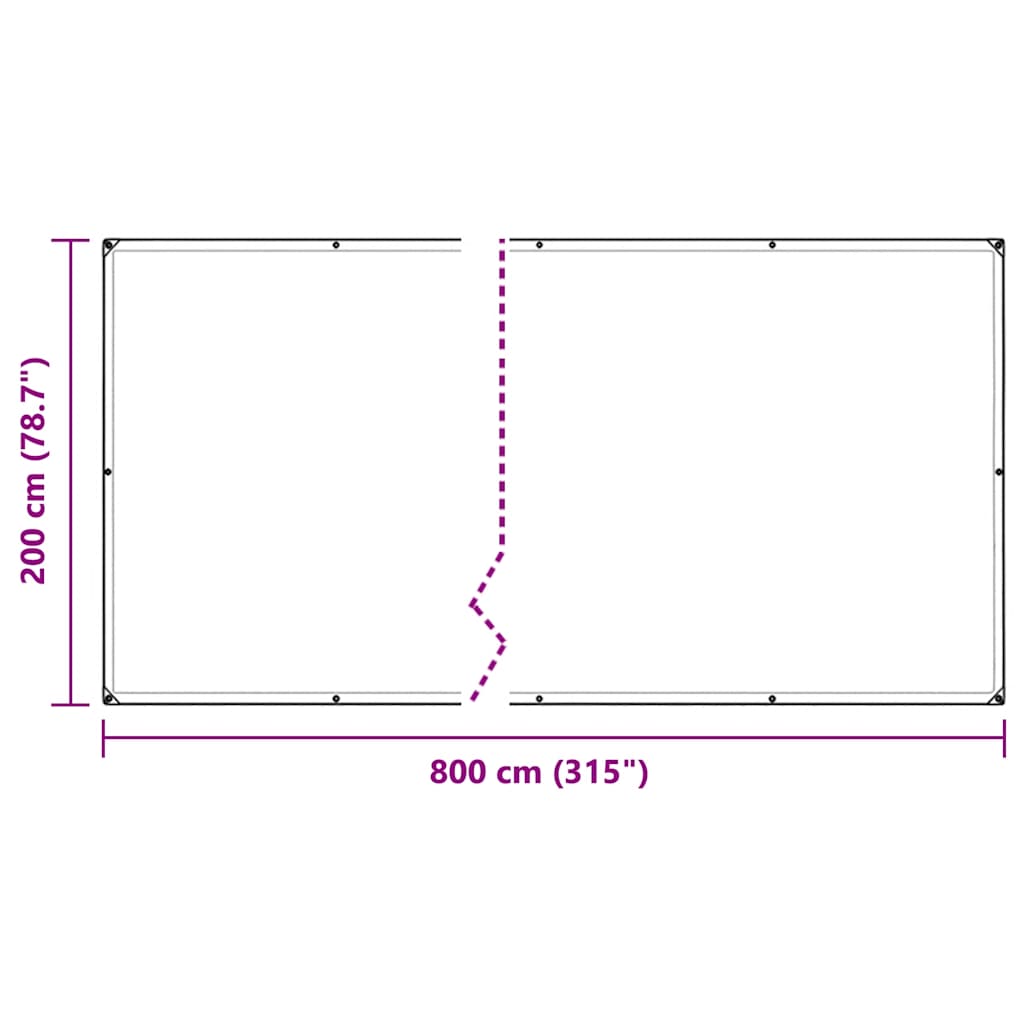 Transparente Plane mit Ösen 1x2 m PVC