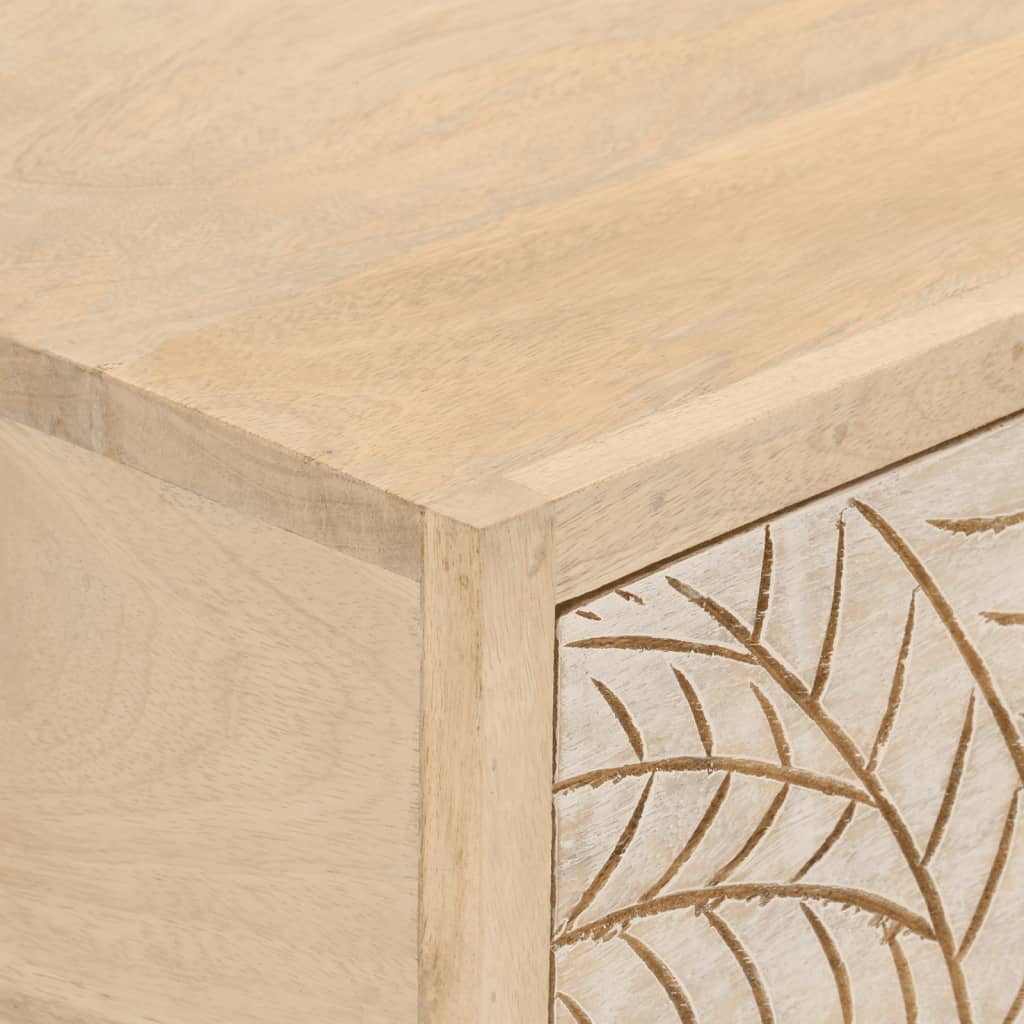 Nachttisch 40x30x50 cm Massivholz Mango und Eisen