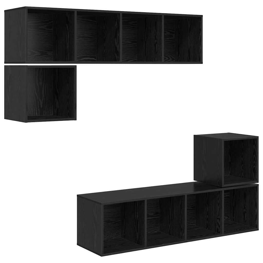 4-tlg. TV-Schrank-Set Weiß Holzwerkstoff