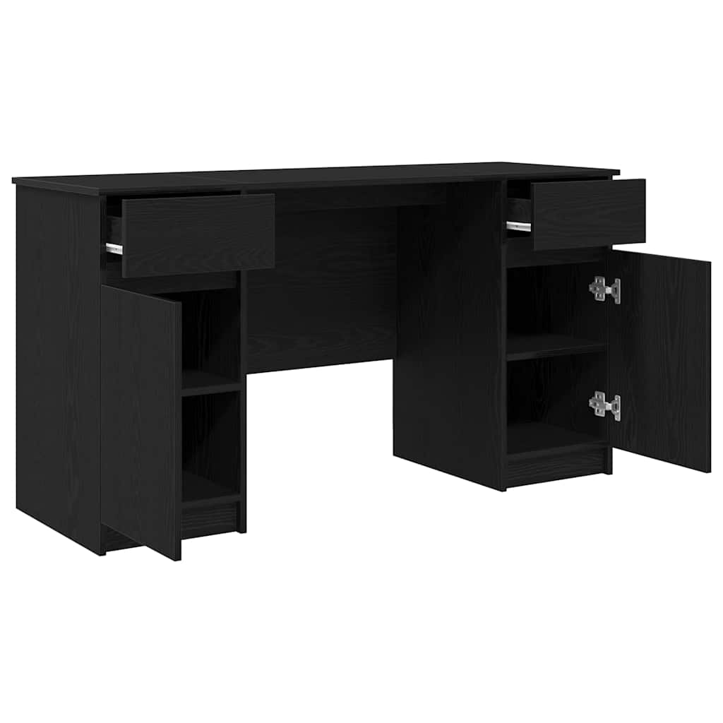 Schreibtisch mit Schubladen Weiß 140 x 49 x 76 cm Holzwerkstoff